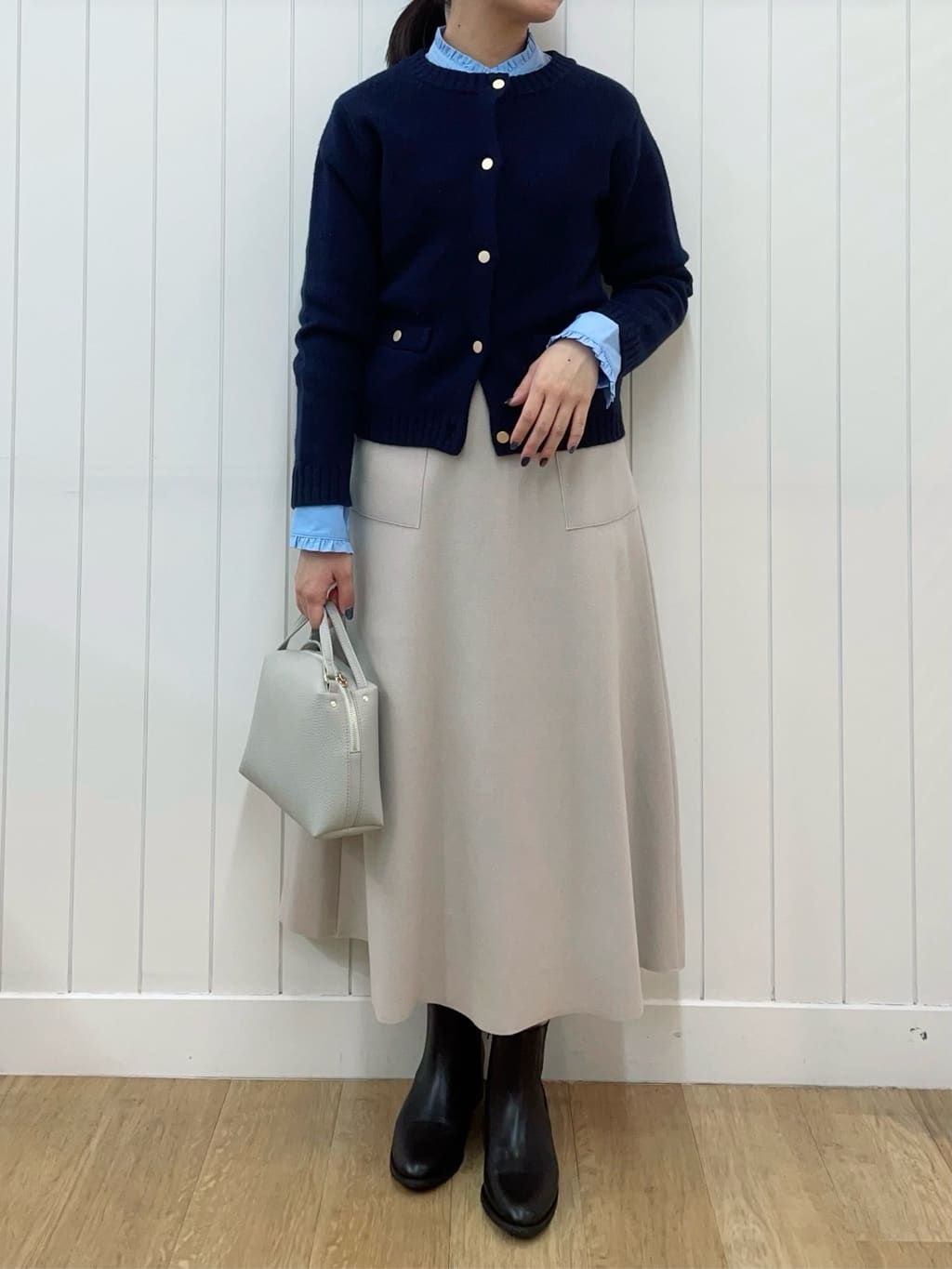 Mayaさんの「Dessin｜ウールカシミヤカーディガン」を使ったコーディネート