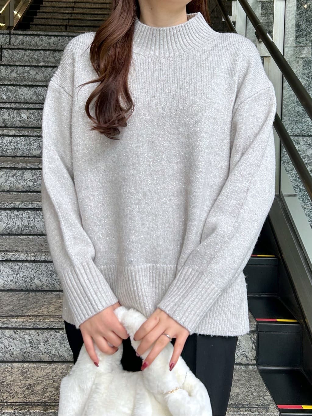 Risaさんの「OPAQUE.CLIP｜ウォームタッチ テーパードパンツ【洗濯機洗OK／ストレッチ】」を使ったコーディネート