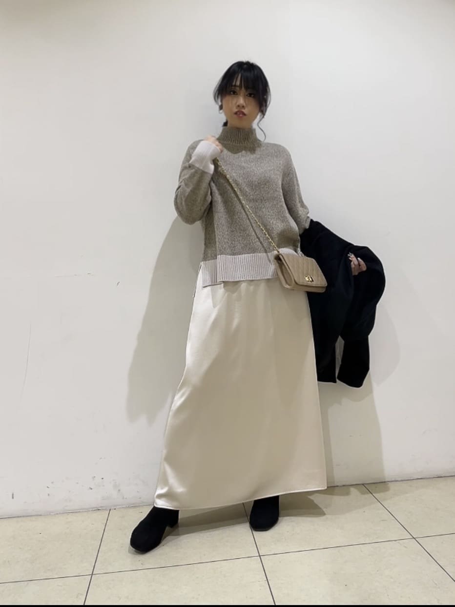 watanabeさんの「UNTITLED｜【8色展開/洗える】ウールカシミヤ ハイネックニット」を使ったコーディネート
