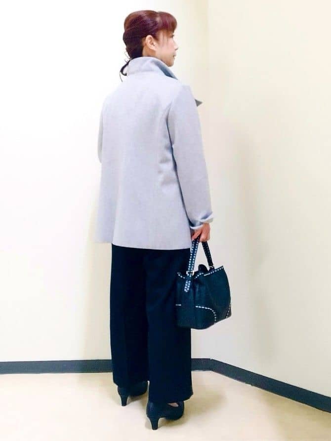 花さんの「Reflect｜【ほんのりラメ感◎】ふわふわフェザーヤーンハイネックニット」を使ったコーディネート