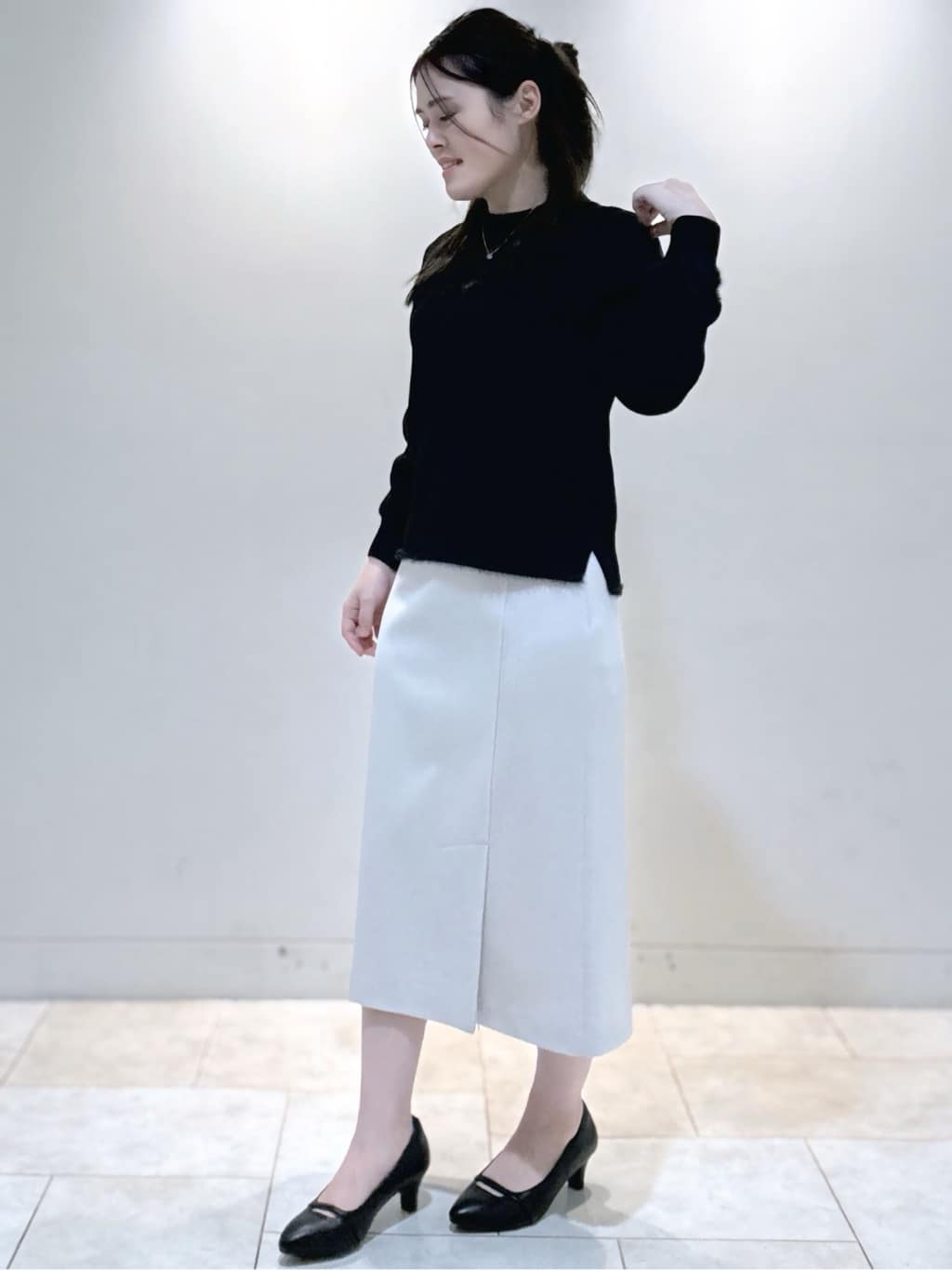 S&auml;K&iuml;さんの「Reflect｜【ほんのりラメ感◎】ケーブル柄ニット」を使ったコーディネート