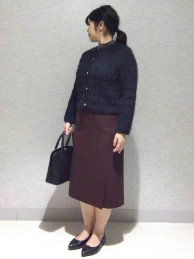 sakoさんの「Reflect｜【お食事会やお出かけに◎】ふんわりジャカード編みカーディガン」を使ったコーディネート