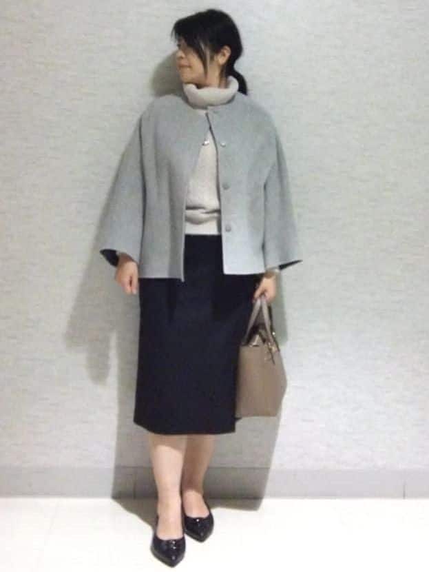 sakoさんの「Reflect｜【ほんのりラメ感◎】ふわふわフェザーヤーンハイネックニット」を使ったコーディネート