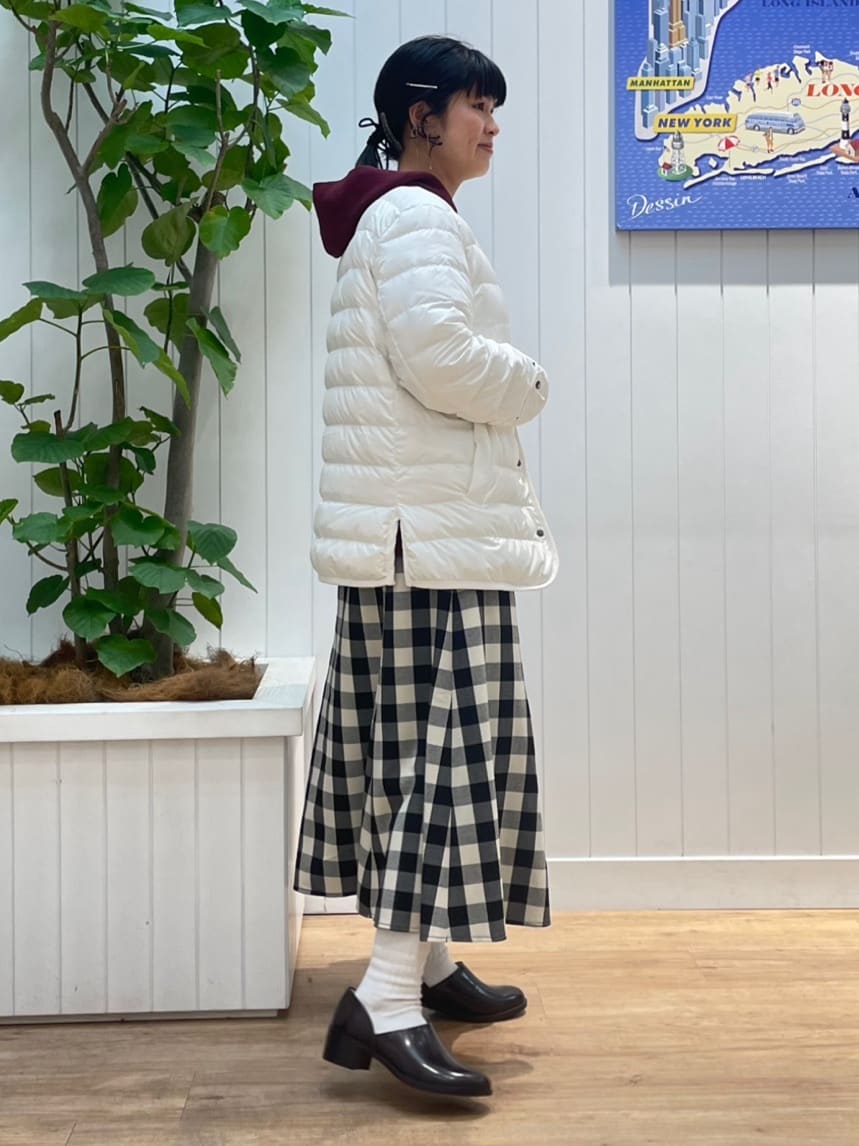 mikaさんの「Dessin｜【撥水・2WAY】ミュラーダウンコートミドル丈」を使ったコーディネート