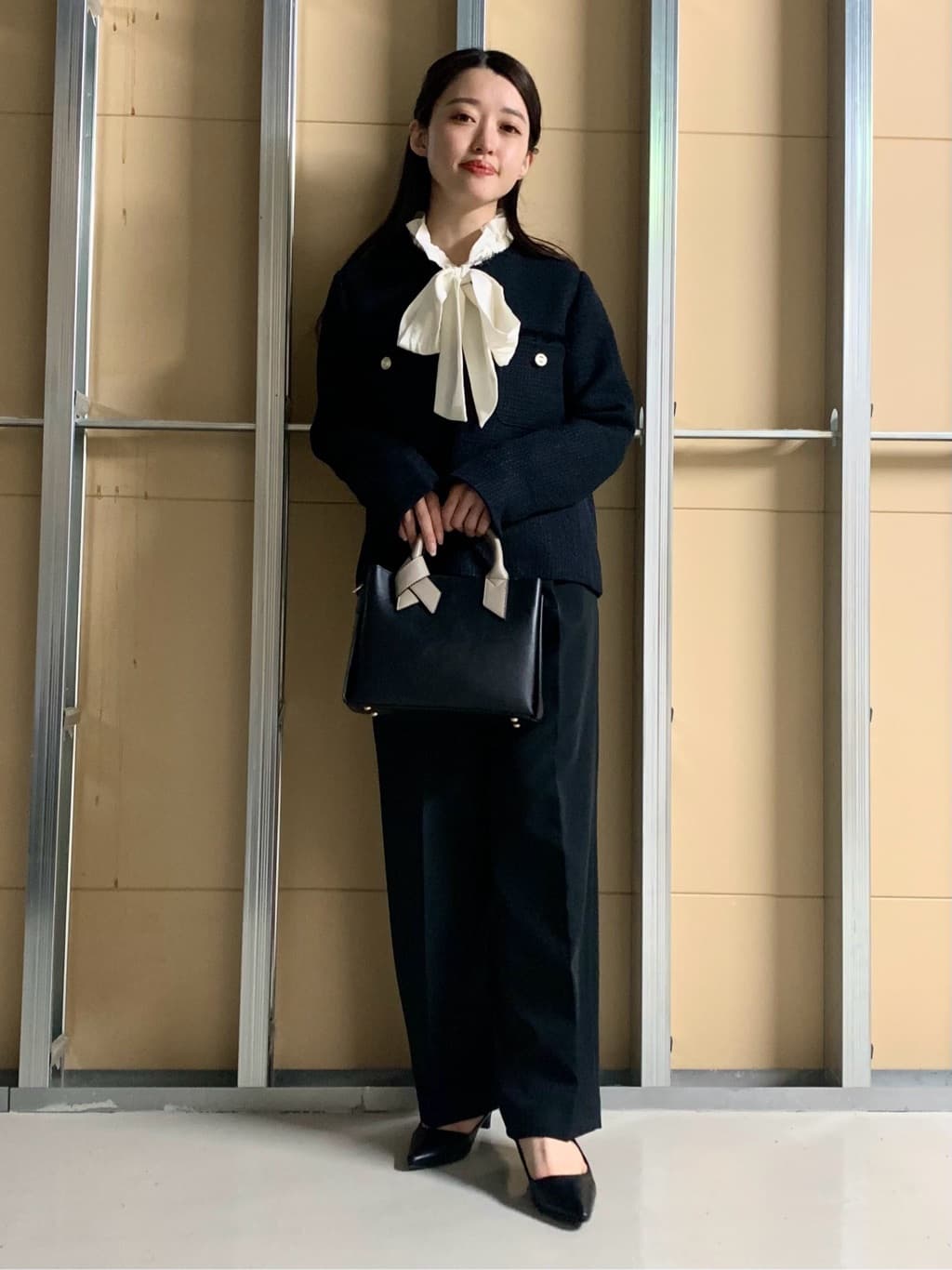 sahoさんの「THE SHOP TK｜【通勤・セレモニー】ツイードノーカラージャケット」を使ったコーディネート