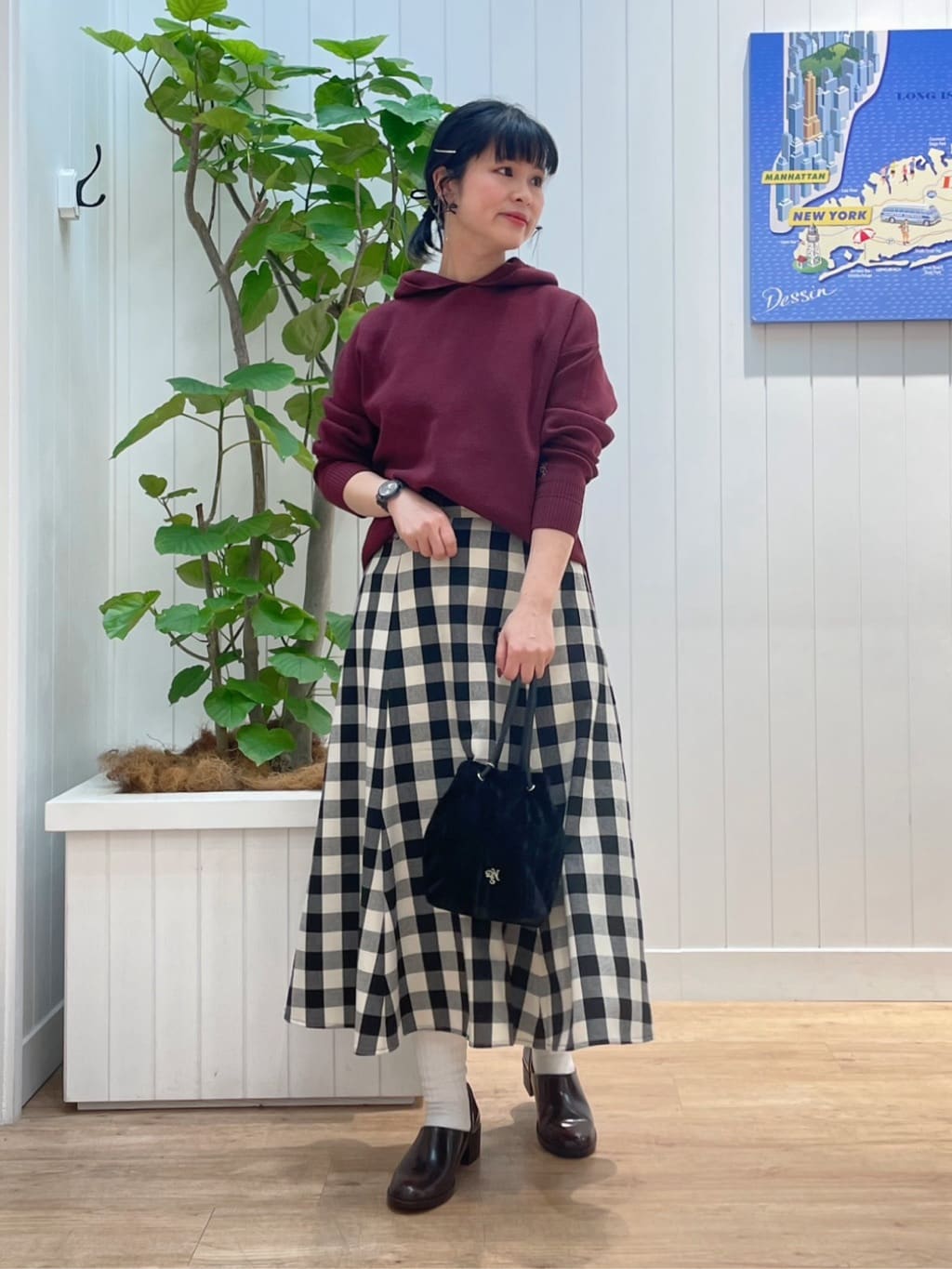 mikaさんの「Dessin｜【洗える／体型カバー】ちょうどいいニットパーカ」を使ったコーディネート