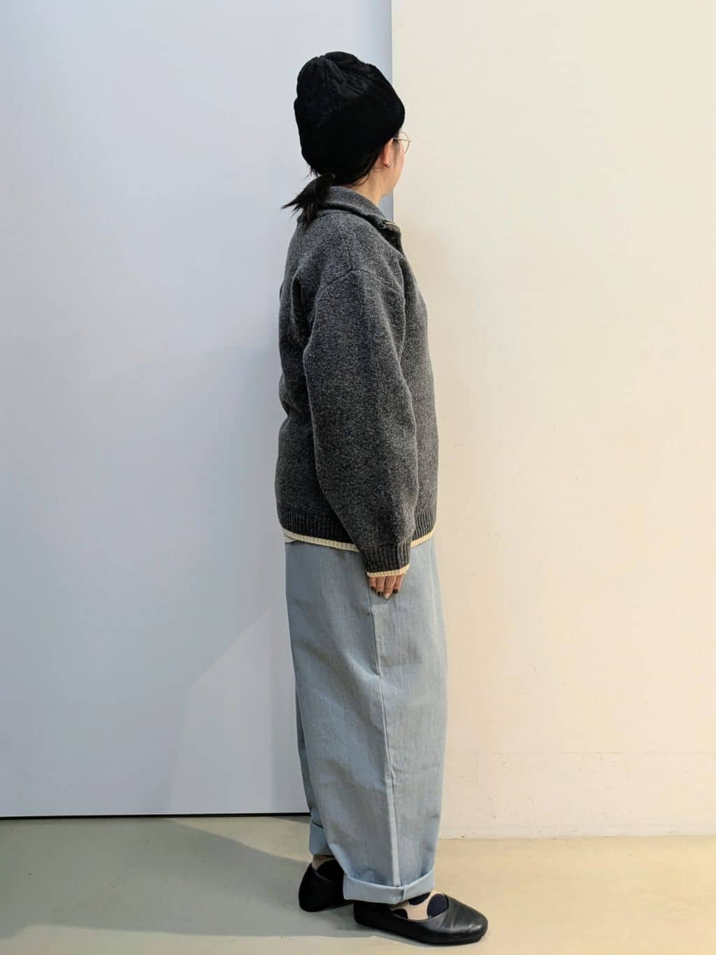 kotoさんの「THE SHOP TK｜【洗える】ほど良くラフで女性らしい ハーフZIPニット」を使ったコーディネート