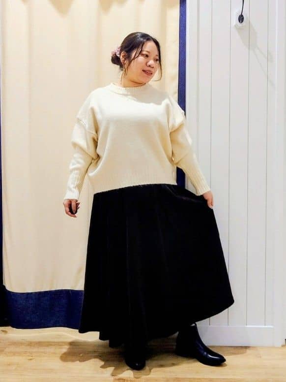 Haraさんの「Dessin｜【洗える】クルーネックワイドニット」を使ったコーディネート