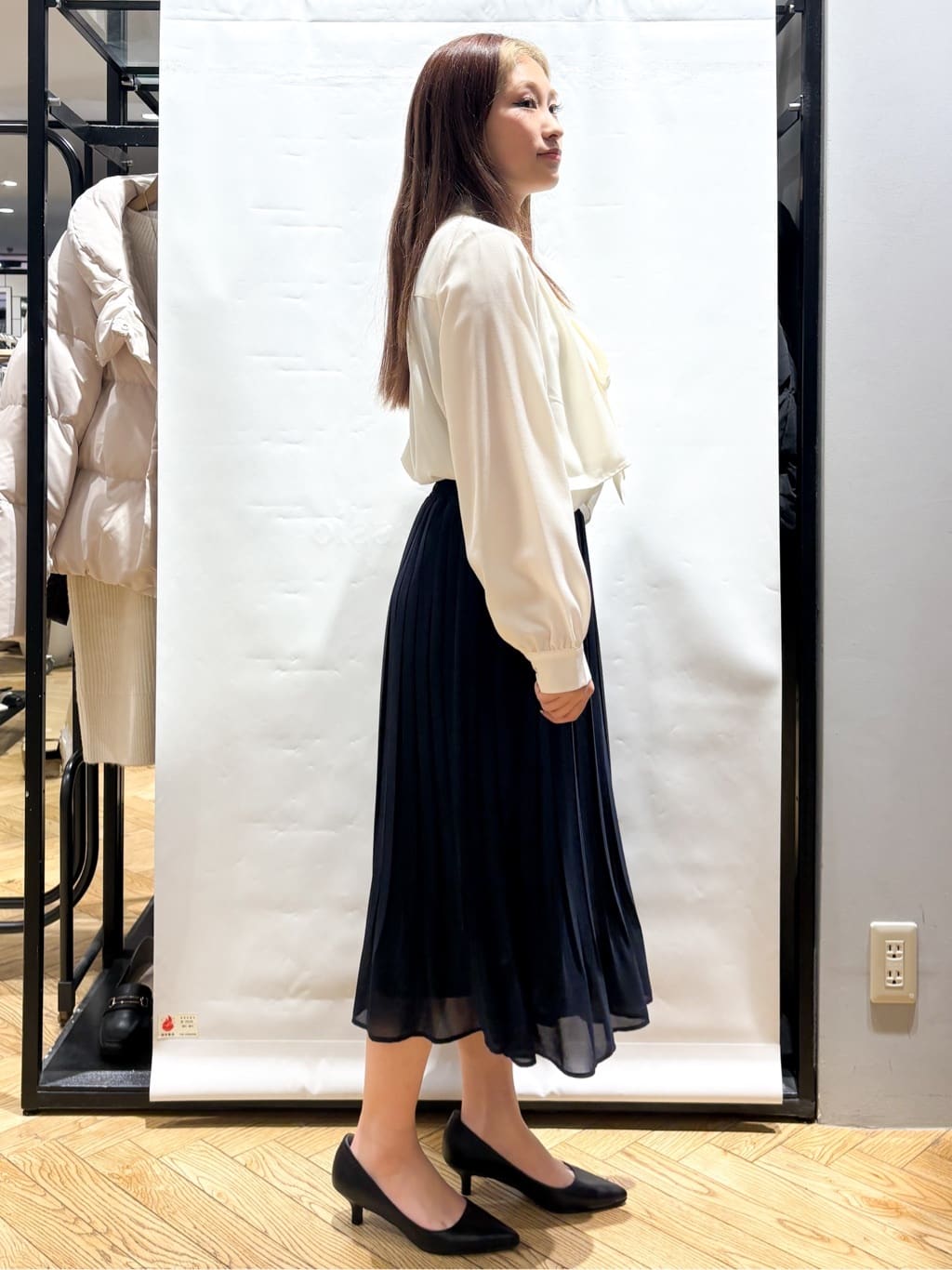 ふうかさんの「index｜アシンメトリーレイヤードボウタイブラウス【洗濯機OK／イージーアイロン／防シワ】《XS～3L》」を使ったコーディネート