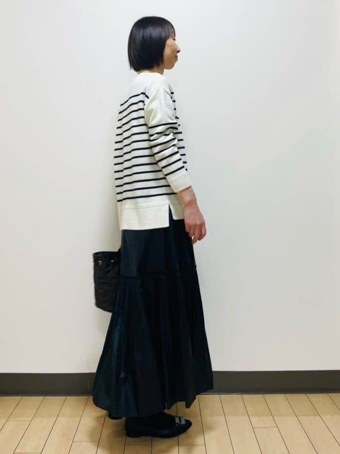 Riiさんの「Reflect｜【腰周りすっきり◎】プリーツギャザースカート」を使ったコーディネート