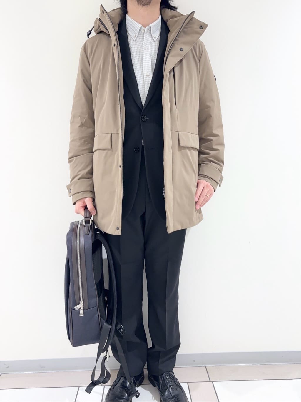 及川さんの「TAKEO KIKUCHI｜【None Of Stress】ストレッチ ダウンブルゾン」を使ったコーディネート