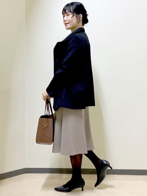  beni_gingerさんの「Reflect｜【SS-4Lサイズ／衿が顔に当たらない◎】スタンドネックミドルコート」を使ったコーディネート