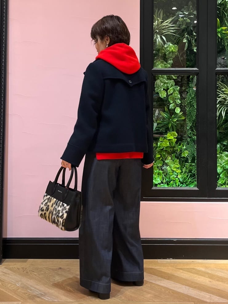 ogataさんの「DRESSTERIOR｜フェイクファーコンビリサイクルレザートートバッグ」を使ったコーディネート