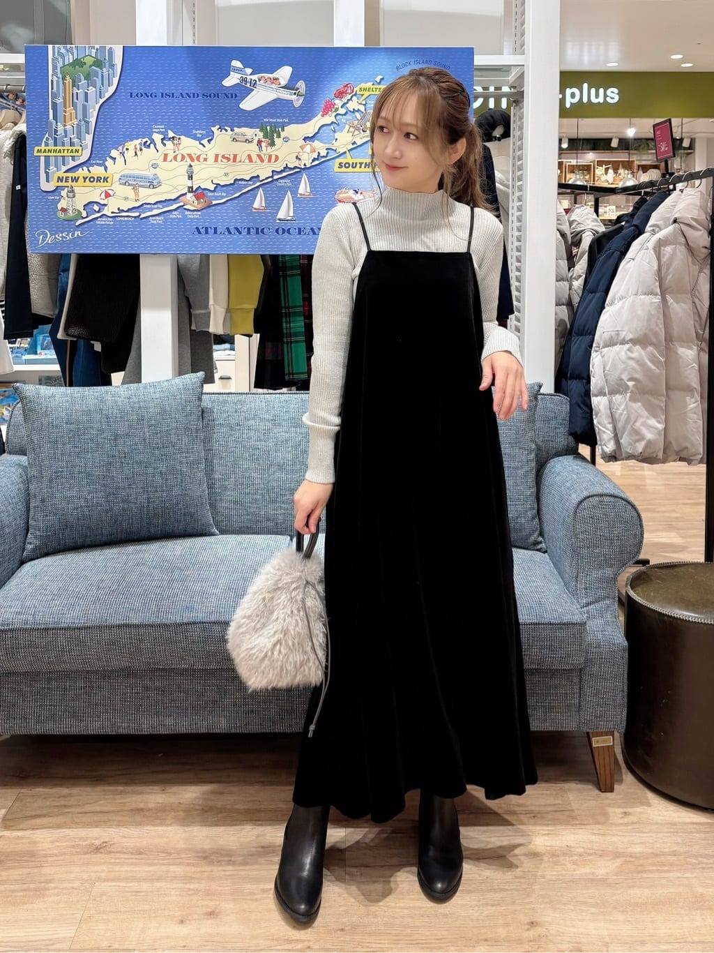 yuinaさんの「Dessin｜【撥水・2WAY】ミュラーダウンコートミドル丈」を使ったコーディネート