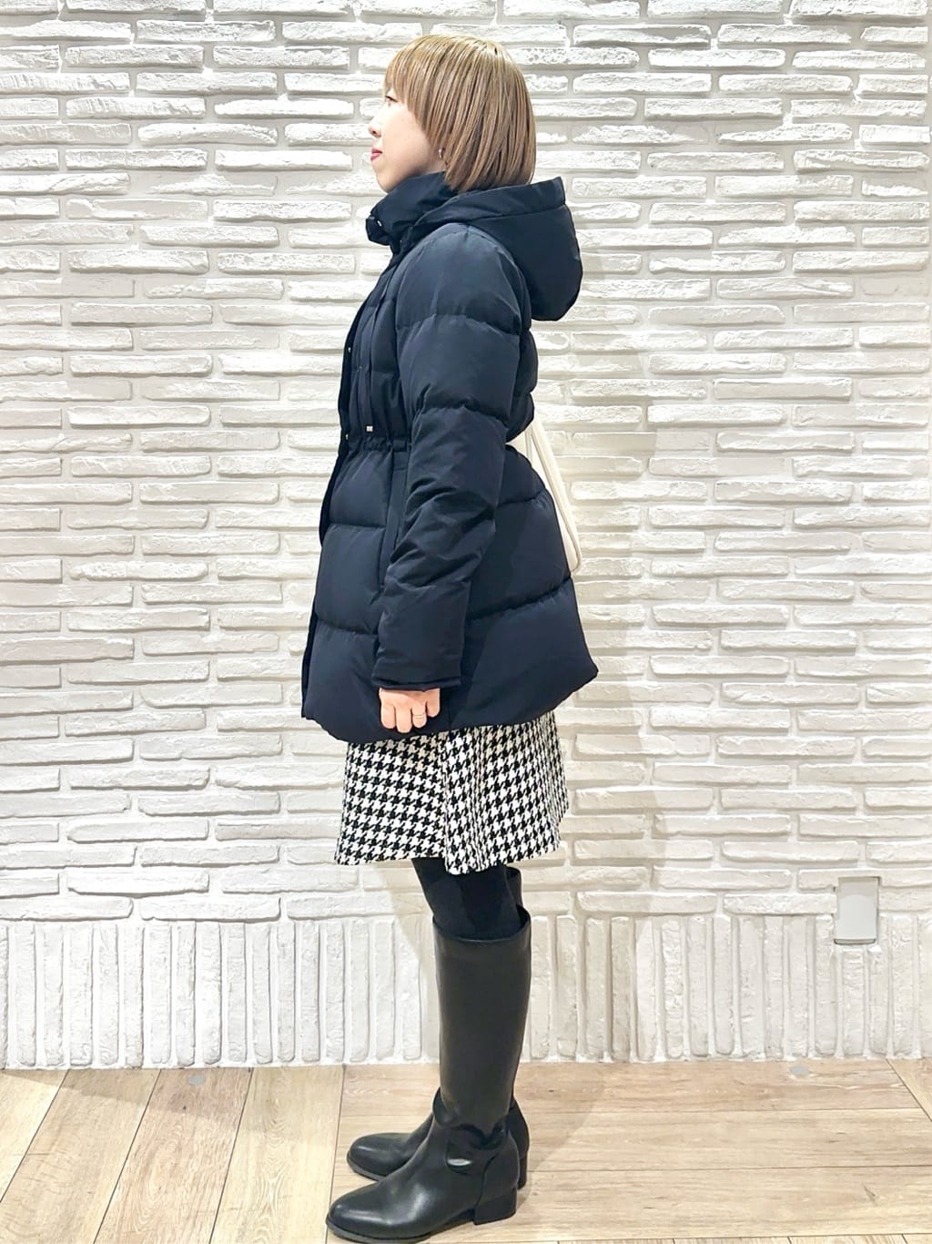 Hana...eさんの「index｜KAWADAダウンドロストミドルコート【撥水／洗濯機OK／2WAY／静電気防止裏地】《XS～3L》」を使ったコーディネート