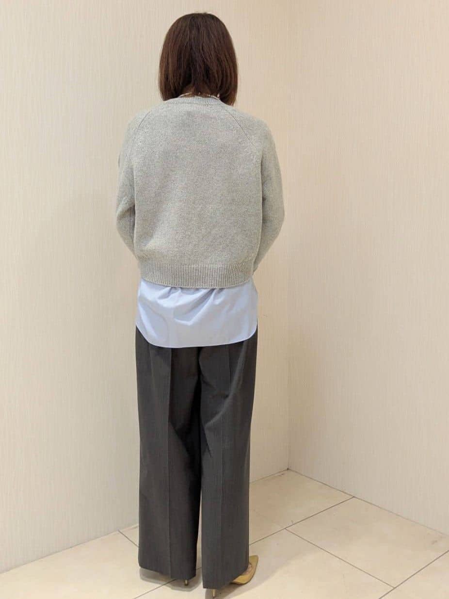 u-macoさんの「UNTITLED｜【セットアップ可/ゆったり】ウール混ラメニット」を使ったコーディネート