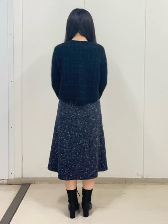 Rihoさんの「Reflect｜【お食事会やお出かけに◎】ふんわりジャカード編みカーディガン」を使ったコーディネート