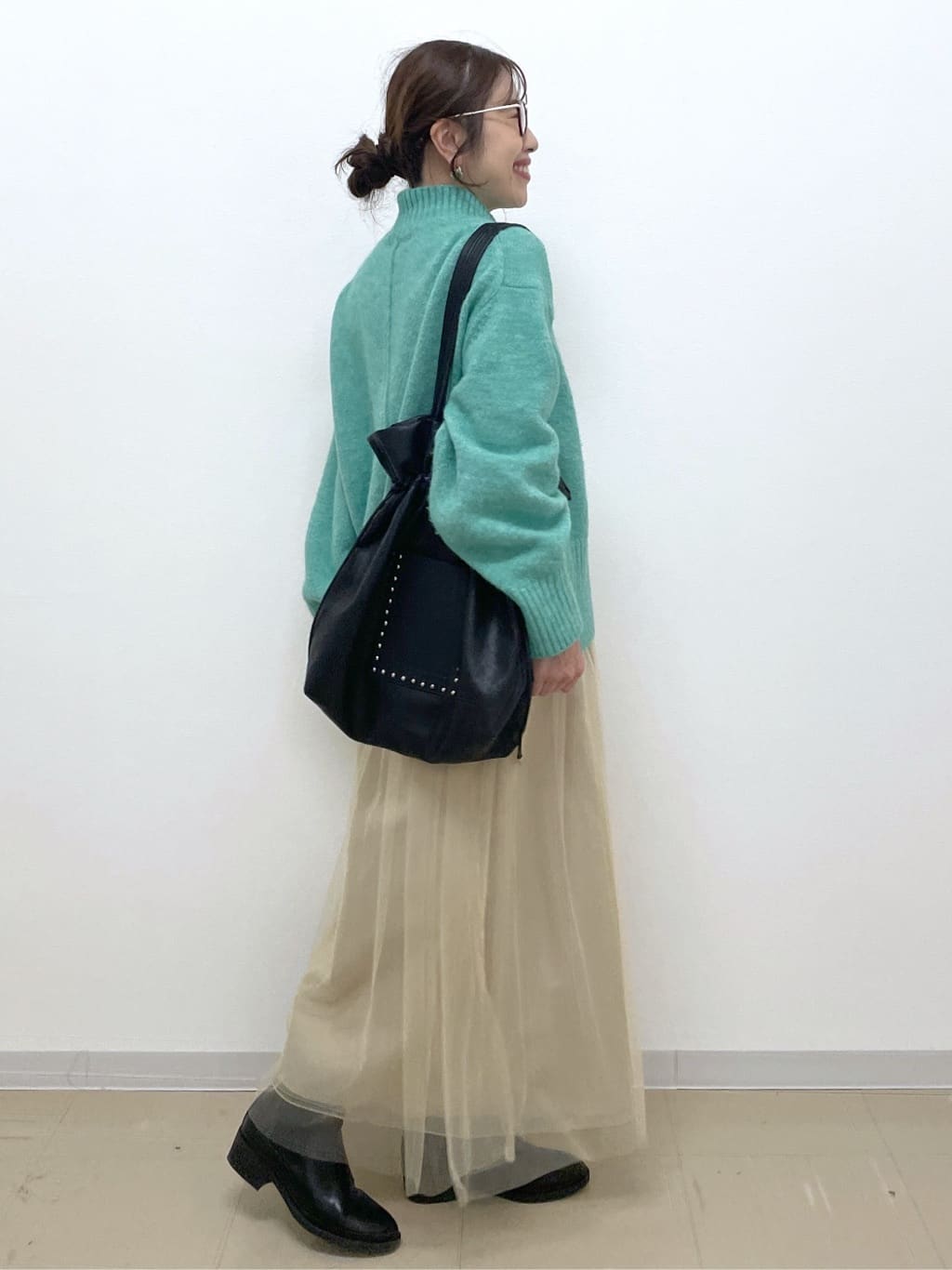 Akiさんの「OPAQUE.CLIP｜ふわふわハイネックニット【洗濯機OK】」を使ったコーディネート