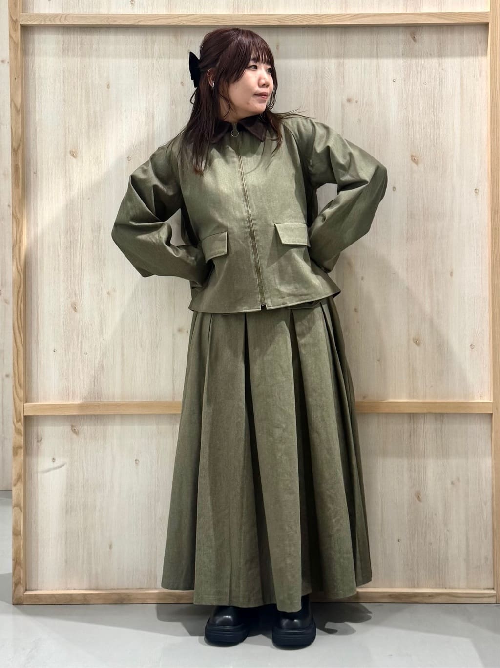 nanaさんの「THE SHOP TK｜カバーオールジャケット【洗える】」を使ったコーディネート