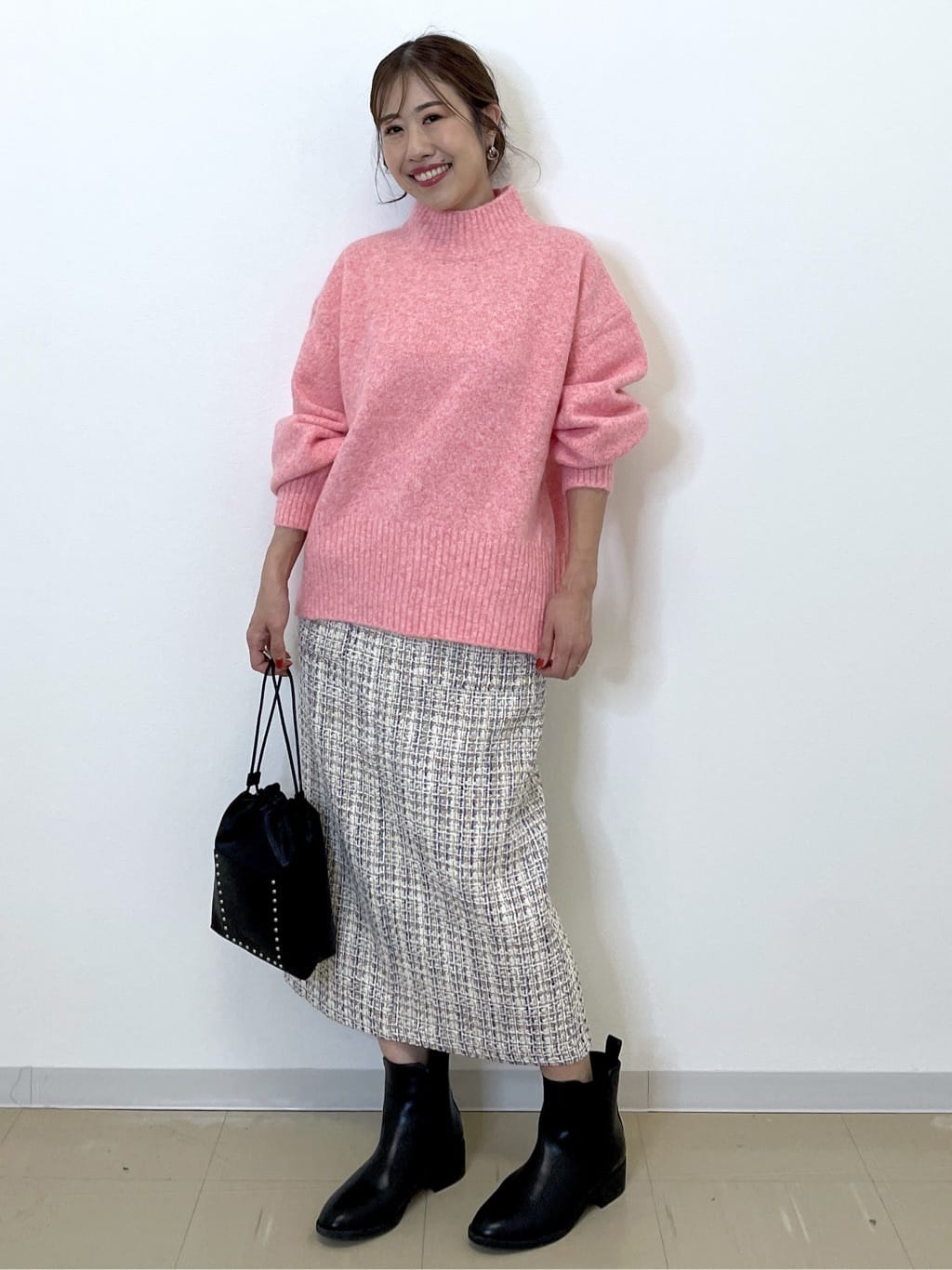 Akiさんの「OPAQUE.CLIP｜ふわふわハイネックニット【洗濯機OK】」を使ったコーディネート