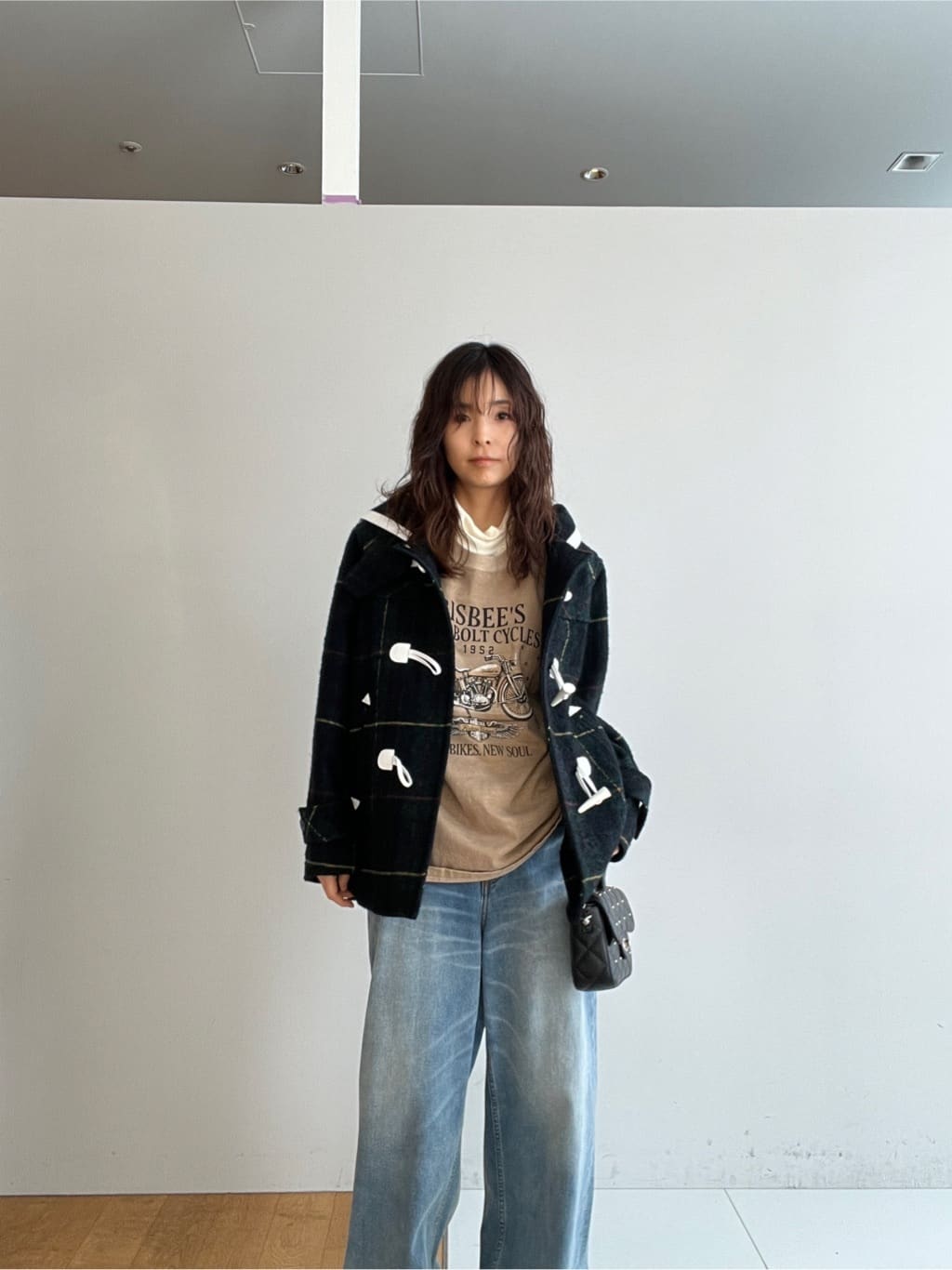 misaさんの「DRESSTERIOR｜【インナー使いに最適/しっとり暖かな吸湿発熱素材】タートルネックプルオーバー」を使ったコーディネート