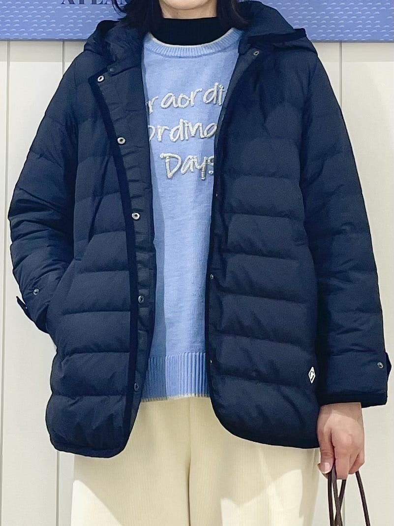 uwatokoさんの「Dessin｜【撥水・2WAY】ミュラーダウンコートミドル丈」を使ったコーディネート