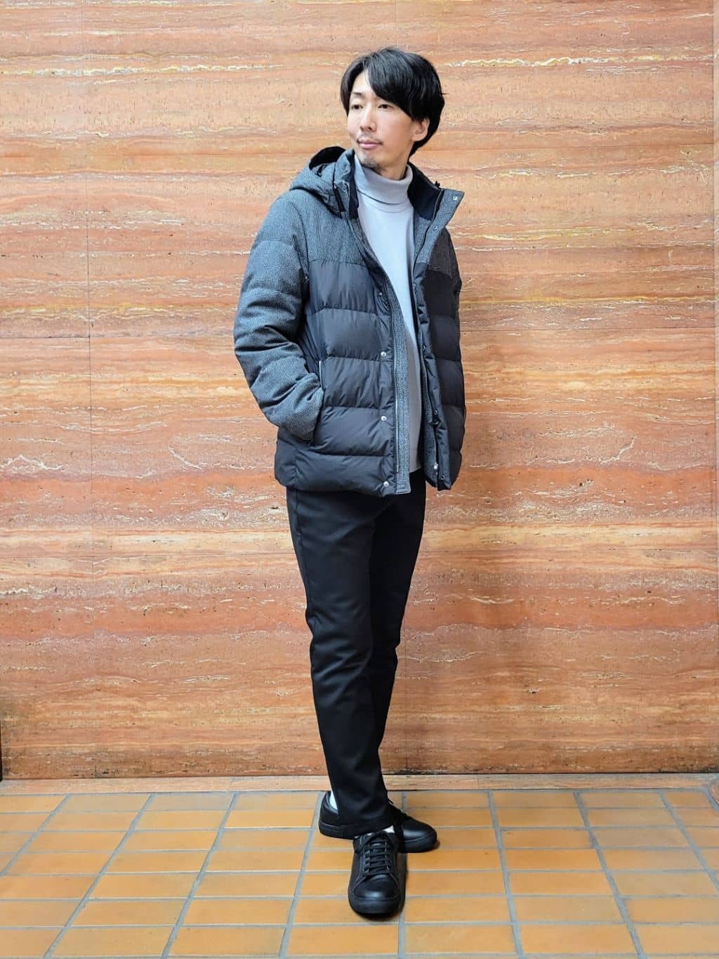 piroyaさんの「TAKEO KIKUCHI｜カラーコンビ ダウンブルゾン」を使ったコーディネート