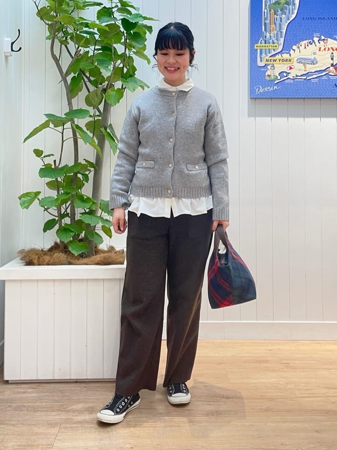 mikaさんの「Dessin｜ウールカシミヤカーディガン」を使ったコーディネート