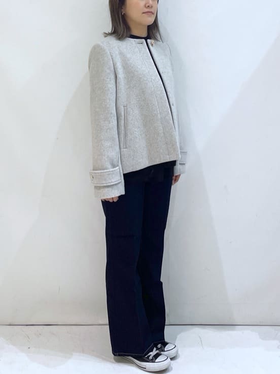 manaさんの「OPAQUE.CLIP｜《丈が選べる》ストレートデニムパンツ【洗濯機洗い可】」を使ったコーディネート