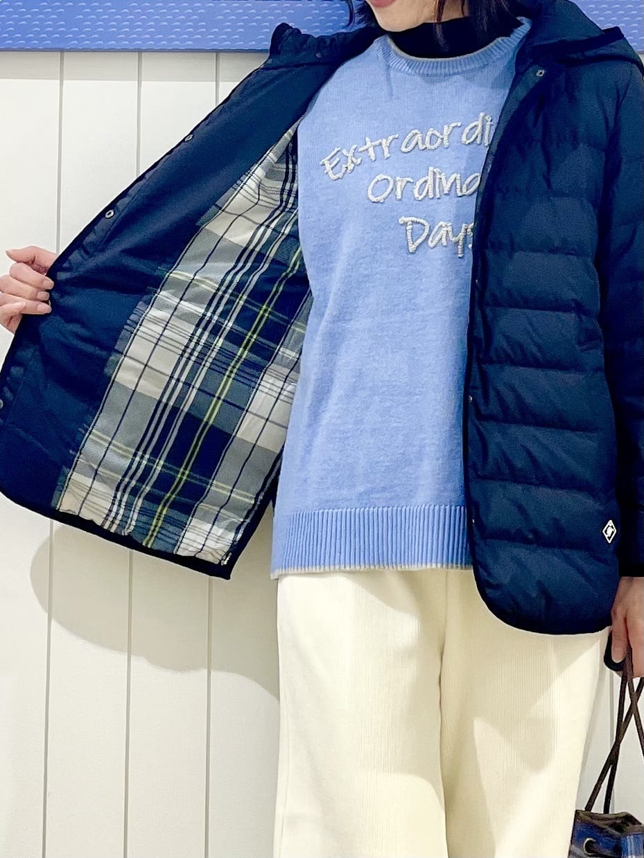 uwatokoさんの「Dessin｜【撥水・2WAY】ミュラーダウンコートミドル丈」を使ったコーディネート