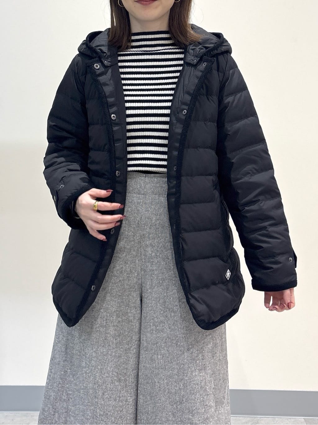 risaさんの「Dessin｜【撥水・2WAY】ミュラーダウンコートミドル丈」を使ったコーディネート