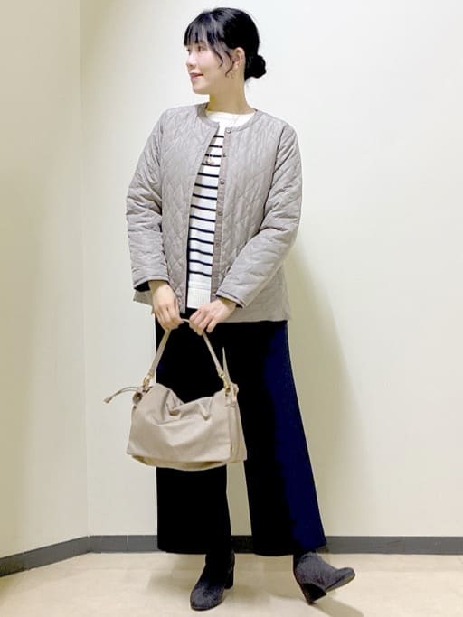  beni_gingerさんの「Reflect｜【リバーシブルで着られる◎】ダイヤ柄キルトジャケット」を使ったコーディネート
