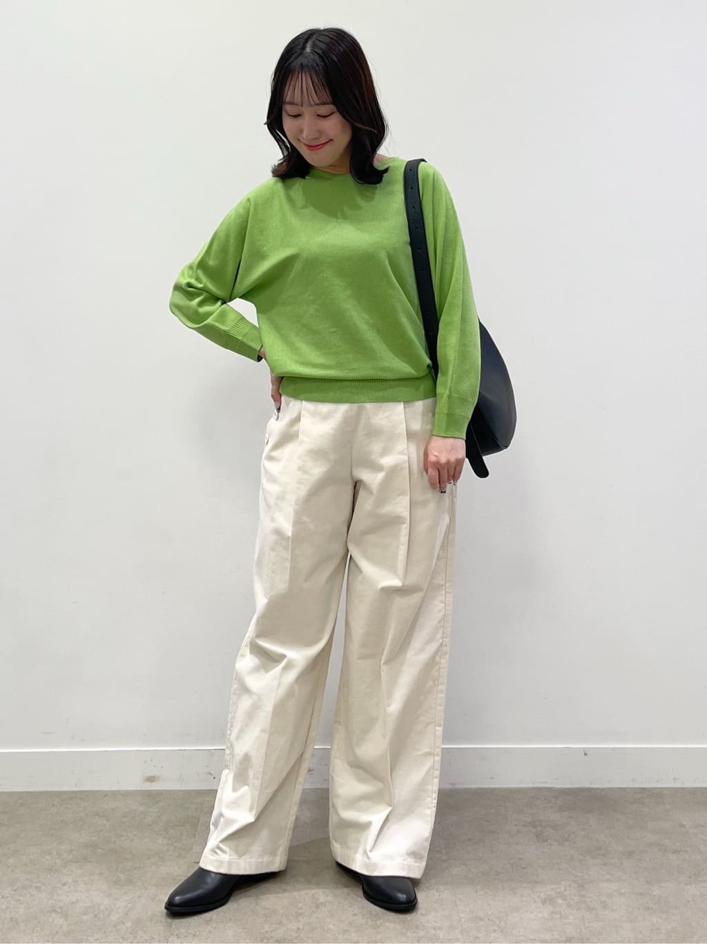 yukariさんの「Dessin｜【洗える】ウールブレンド後ろボタンニット」を使ったコーディネート