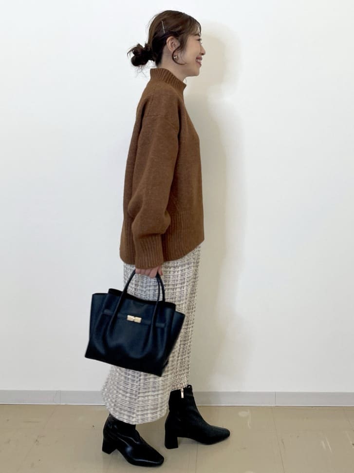 Akiさんの「OPAQUE.CLIP｜ふわふわハイネックニット【洗濯機OK】」を使ったコーディネート