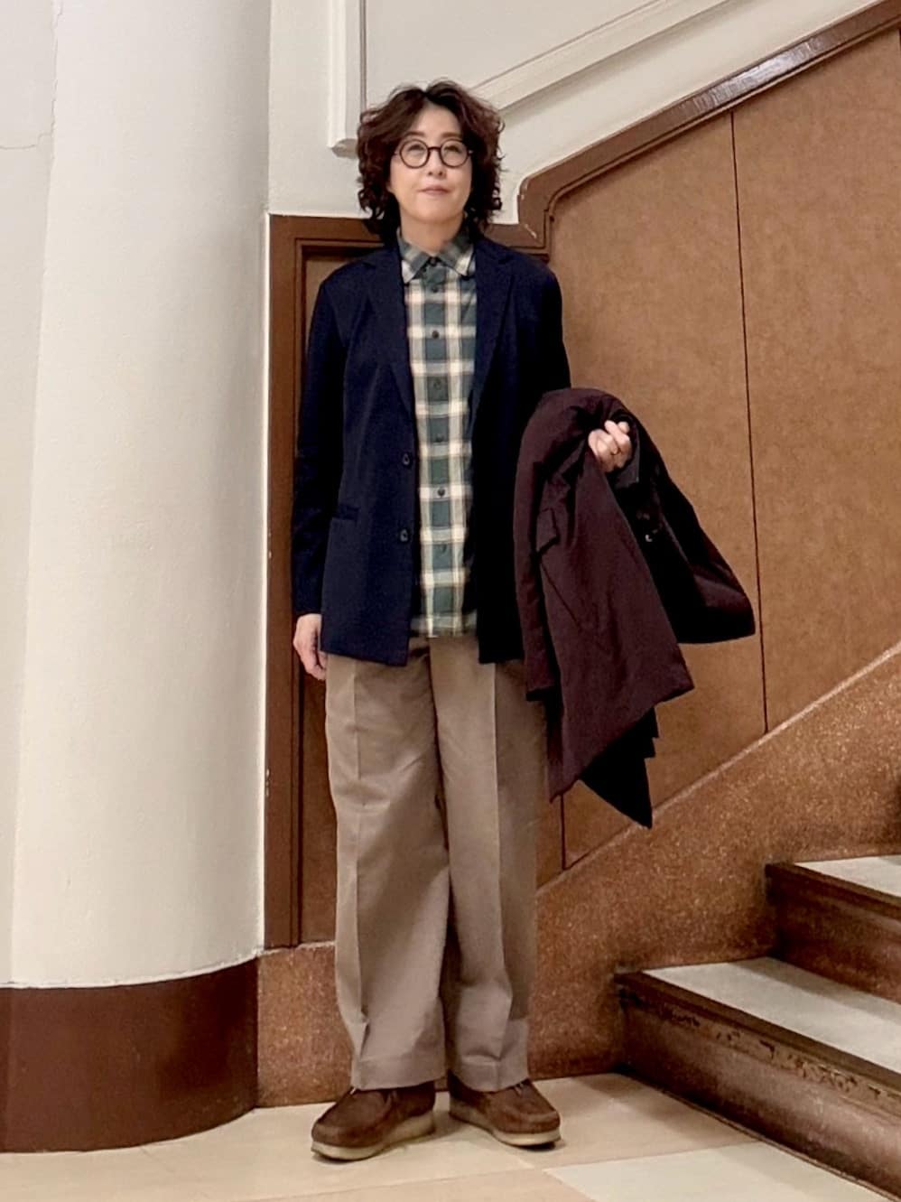 のぐみさんの「TAKEO KIKUCHI｜【None Of Stress】ストレッチ ダウンブルゾン」を使ったコーディネート
