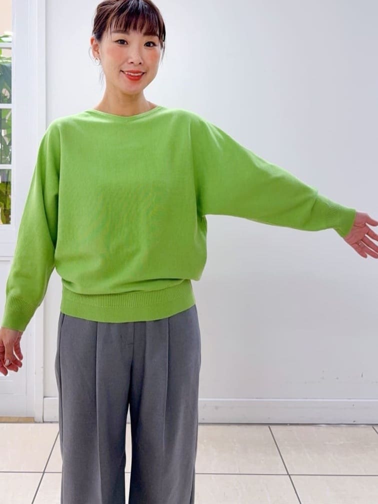 Osawaさんの「Dessin｜【洗える】ウールブレンド後ろボタンニット」を使ったコーディネート