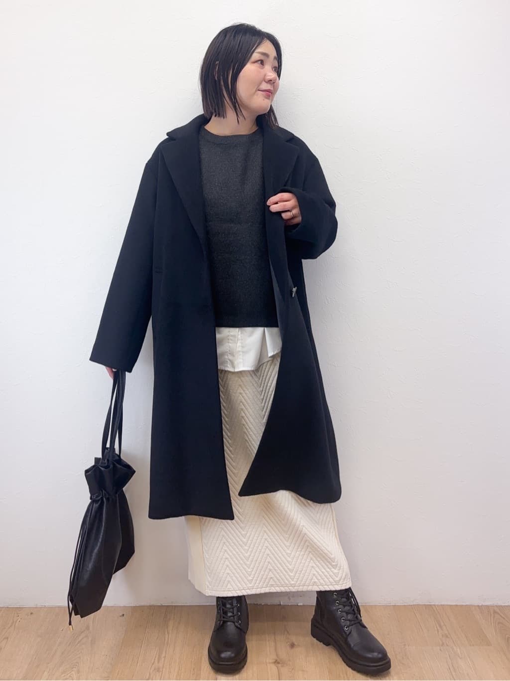 Takeさんの「OPAQUE.CLIP｜カシミヤブレンドウールチェスターコート」を使ったコーディネート