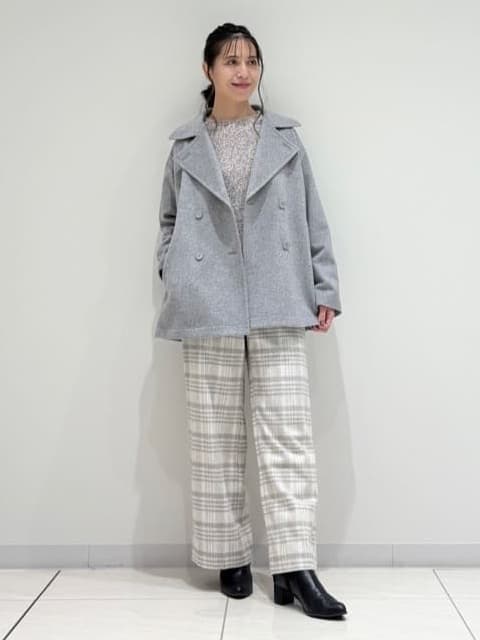 kayoさんの「INDIVI｜【洗える／ラメ／意匠感】ミックスブークレニット」を使ったコーディネート