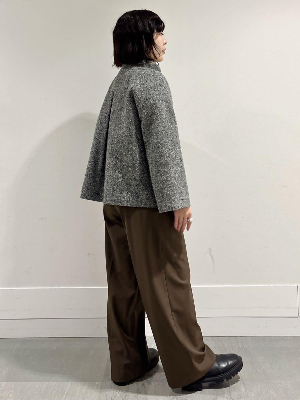 モエカさんの「UNTITLED｜【スタンドカラー/オンオフ使える】クラシカルツイードコート」を使ったコーディネート