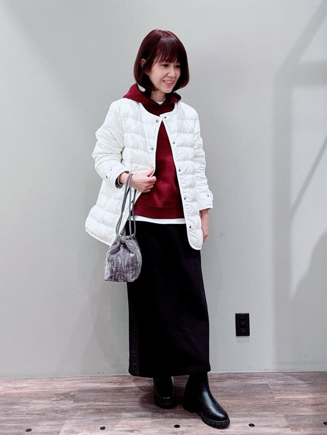 Satoさんの「Dessin｜【撥水・2WAY】ミュラーダウンコートミドル丈」を使ったコーディネート
