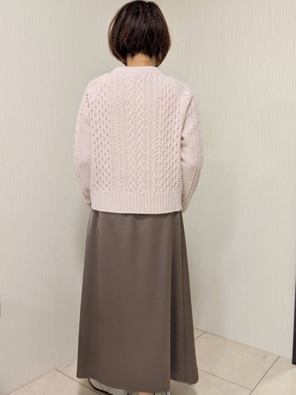 u-macoさんの「UNTITLED｜【洗える】スポンディッシュ ケーブル柄ニット」を使ったコーディネート