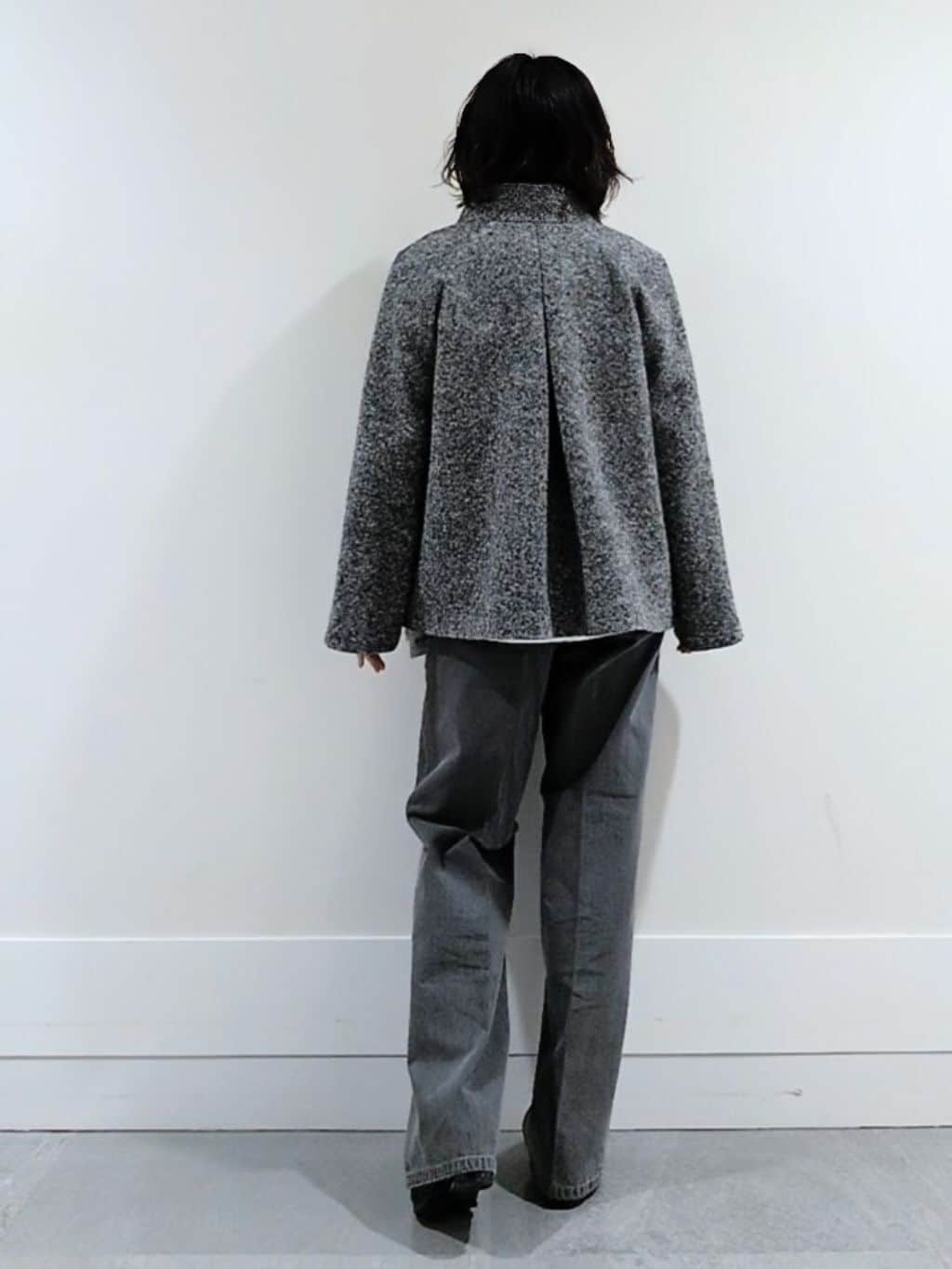 ミズタさんの「UNTITLED｜【スタンドカラー/オンオフ使える】クラシカルツイードコート」を使ったコーディネート