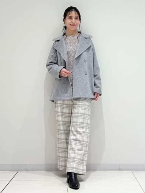 kayoさんの「INDIVI｜【洗える／ラメ／意匠感】ミックスブークレニット」を使ったコーディネート