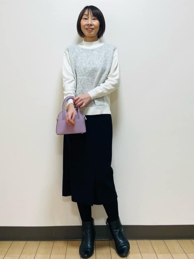 Riiさんの「Reflect｜【すっきりシルエット／通勤におすすめ◎】キレイめジャージタイトスカート」を使ったコーディネート
