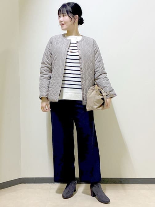  beni_gingerさんの「Reflect｜【リバーシブルで着られる◎】ダイヤ柄キルトジャケット」を使ったコーディネート