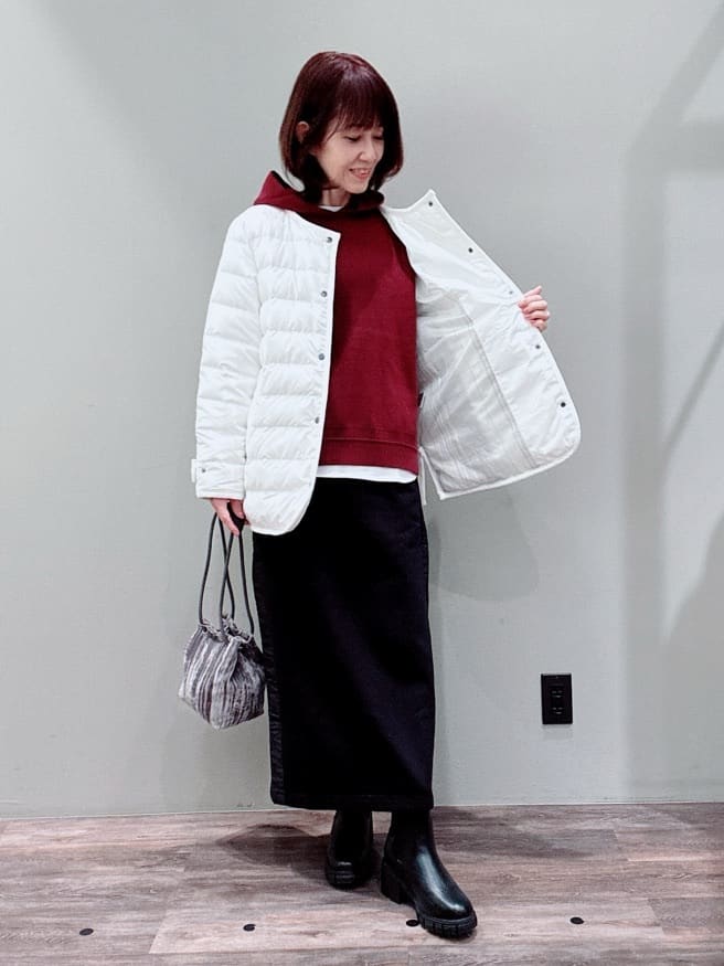 Satoさんの「Dessin｜【撥水・2WAY】ミュラーダウンコートミドル丈」を使ったコーディネート