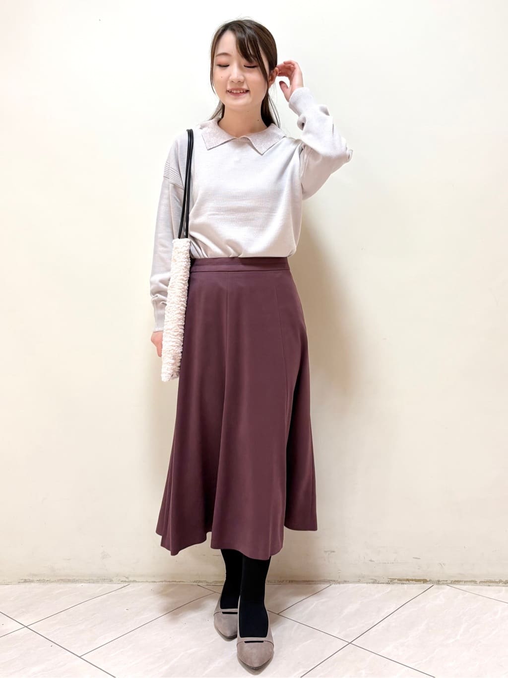 mikiさんの「Reflect｜【着映え◎】衿つきニットトップス」を使ったコーディネート