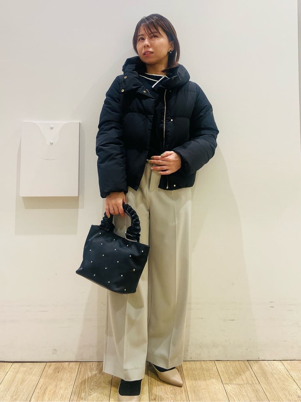 YUKOさんの「index｜サイドリボンバイカラーニット【洗濯機OK】」を使ったコーディネート