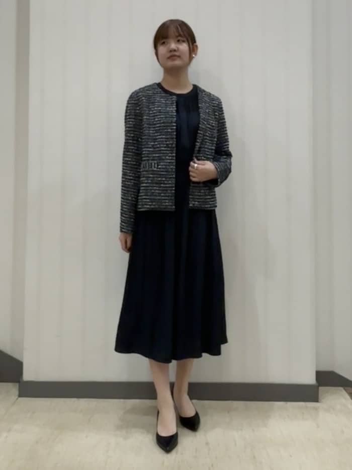 ちひさんの「INDIVI｜【セレモニー／洗える】ミックスツイードライトジャケット」を使ったコーディネート
