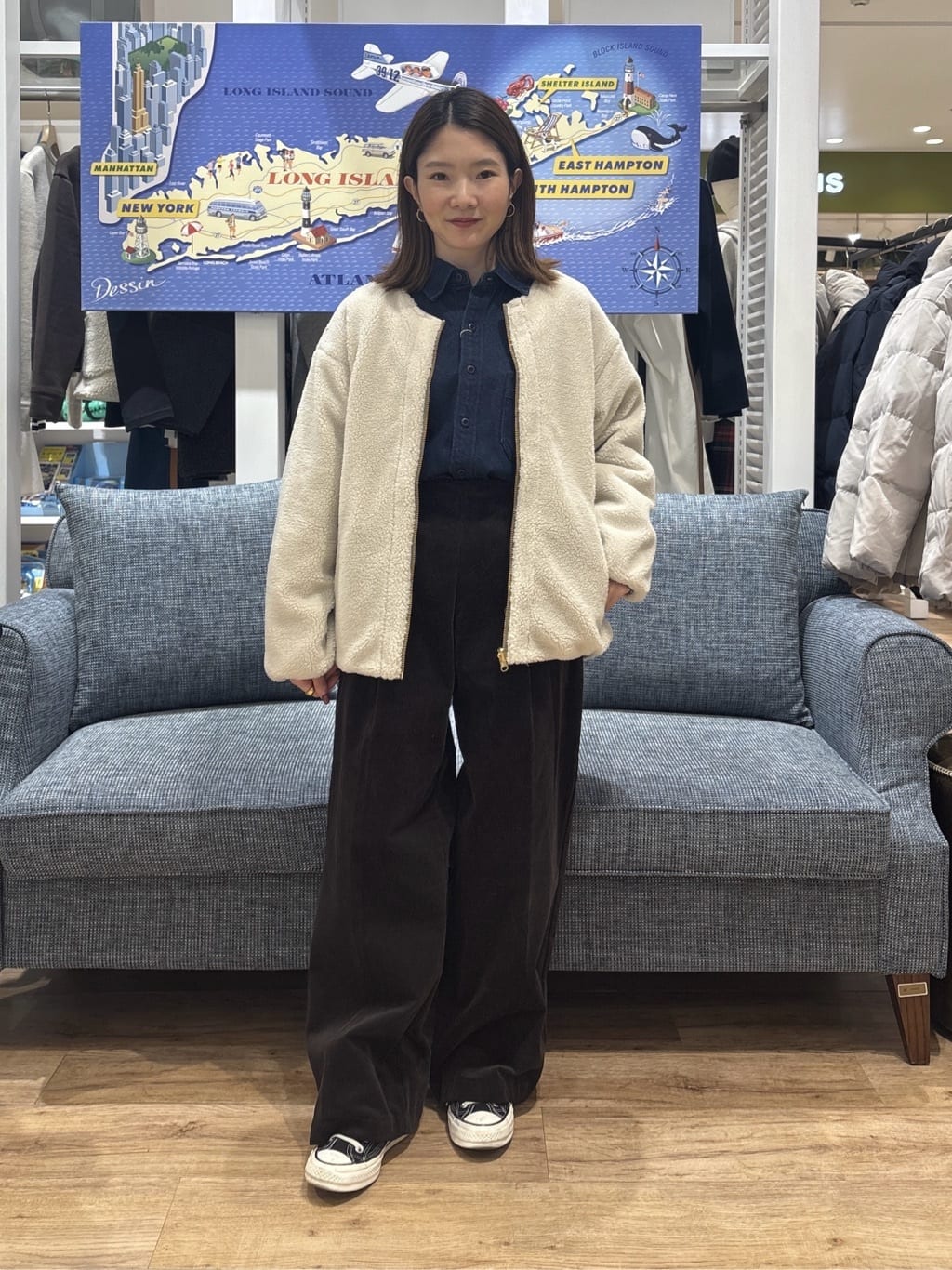risaさんの「Dessin｜【2WAY】リバーシブルタフタボアアウター」を使ったコーディネート